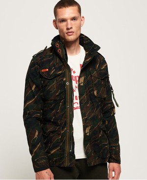 Superdry Classic Rookie Pocket Férfi Kabát Fekete/Camo | CUADL8196